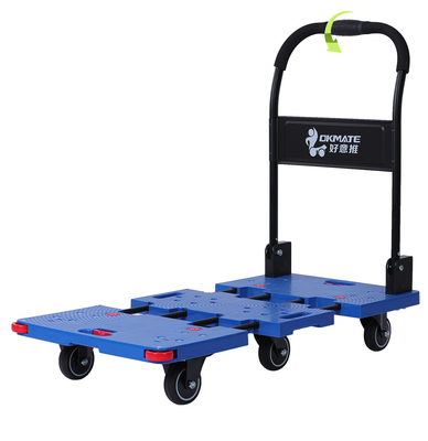 Cargamento que empuja manualmente 6 del echador de la carretilla plegable retractable del carro 400KG