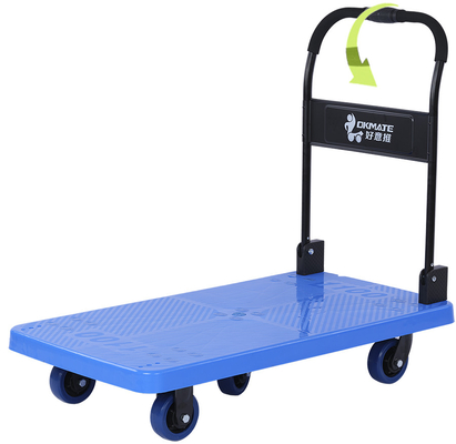 Un carro plegable resistente plegable de la carretilla 600KG de la mano con las ruedas de 5 pulgadas TPR