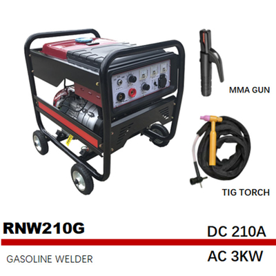 frecuencia portátil RNW210G de Generator Petrol Medium del soldador del arco de 85.5kg 210A