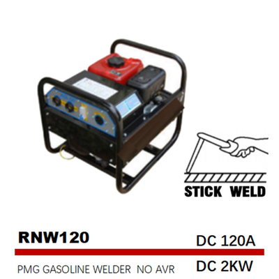 Depósito de gasolina de soldadura del generador 3.6L del palillo de DC 2kw 170F 120A de frecuencia media