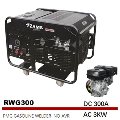 3kw comienzo eléctrico Genset 300 generador de imán permanente del depósito de gasolina del soldador 30L del amperio