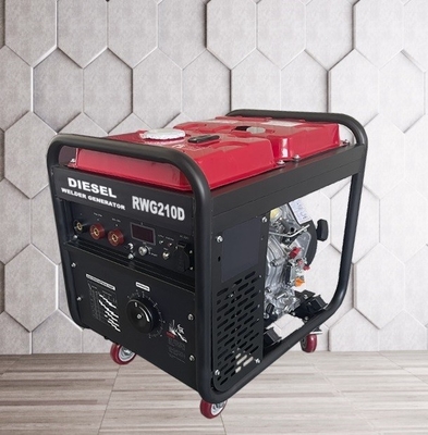 motor de cobre lleno de la CA 3kw de Genset Diesel Welder Generator del palillo 210A