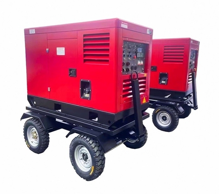 3 comienzo eléctrico de soldadura diesel silencioso del panel de control DC12V del LCD del generador de la fase 400A