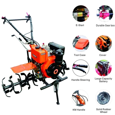 Modelo del motor de GT1350D Mini Power Gear Tiller Diesel RS186 anchura de labranza de 800 - de 1350m m