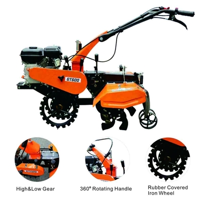 Comienzo de labranza del retroceso de la anchura de GT600 Mini Power Belt Tiller 620m m