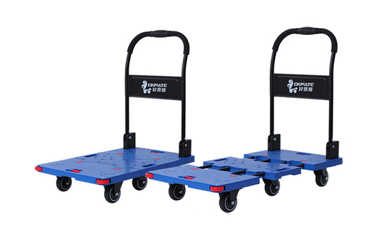 Cargamento que empuja manualmente 6 del echador de la carretilla plegable retractable del carro 400KG