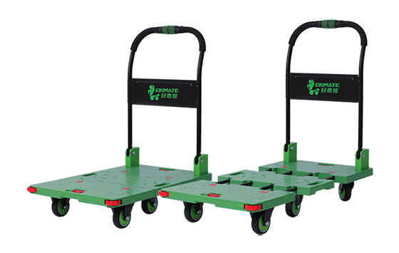 Cargamento que empuja manualmente 6 del echador de la carretilla plegable retractable del carro 400KG