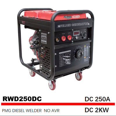 DC 2kw 250 imán permanente del soldador 195FE del amperio del comienzo eléctrico diesel del motor