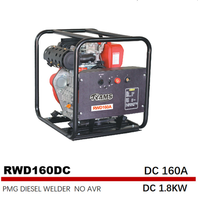 Motor de frecuencia media de soldadura diesel 178F de los generadores de DC 1.8kw