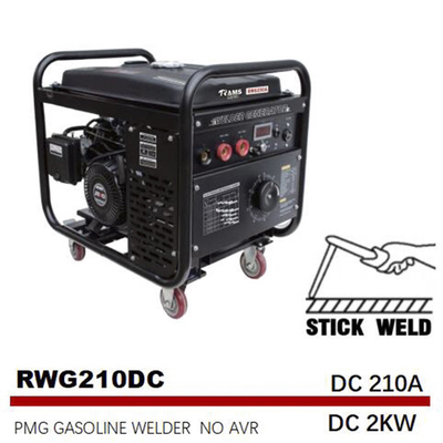 Palillo de la gasolina soldador Generator Medium Frequency SMAW de 210 amperios