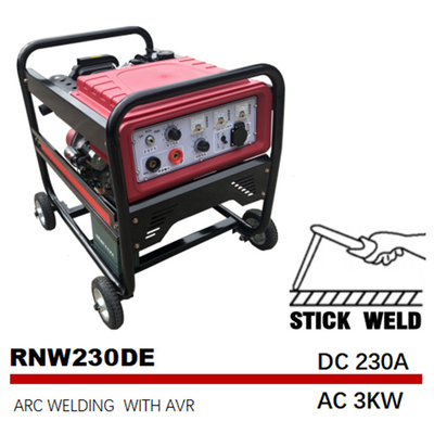 sistema de soldadura diesel de Medium Frequency SMAW del soldador del arco de 230A DC 1.6kw