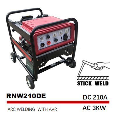 Arco de soldadura Gen Diesel Welder del generador 12.5L 210A del palillo de frecuencia media de SMAW