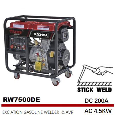 comienzo eléctrico de soldadura diesel portátil de la excitación de la CA 4.5kw del sistema de generador 188F