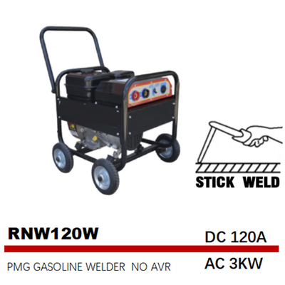 CA de motor con gasolina de gas 3kw 120A PMG de la soldadora