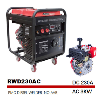 Comienzo eléctrico diesel de Generator 230A del soldador de la CA DC del arco del motor 190FE