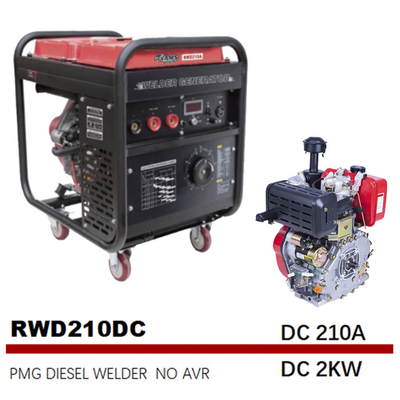 Soldadores accionados por el motor DC de frecuencia media 2KW 210A del generador de imán permanente