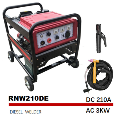 Generador de frecuencia media DIESEL 5.5L de los generadores de la soldadura al arco de RNW210DE 210A