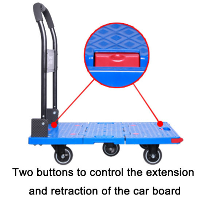 Cargamento que empuja manualmente 6 del echador de la carretilla plegable retractable del carro 400KG