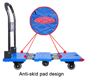 Cargamento que empuja manualmente 6 del echador de la carretilla plegable retractable del carro 400KG