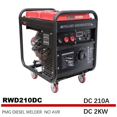 Tipo de frecuencia media de soldadura diesel de los generadores RWD250AC de SMAW 250A